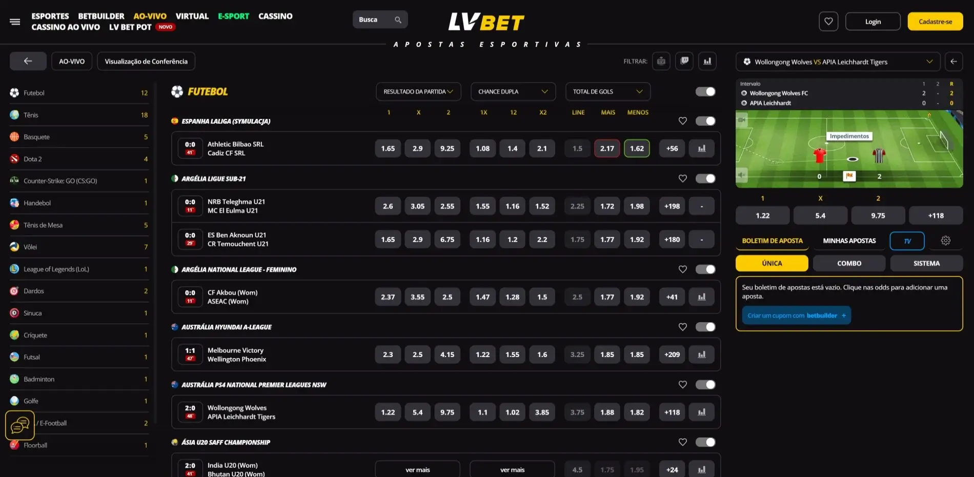 LVBET Apostas ao Vivo