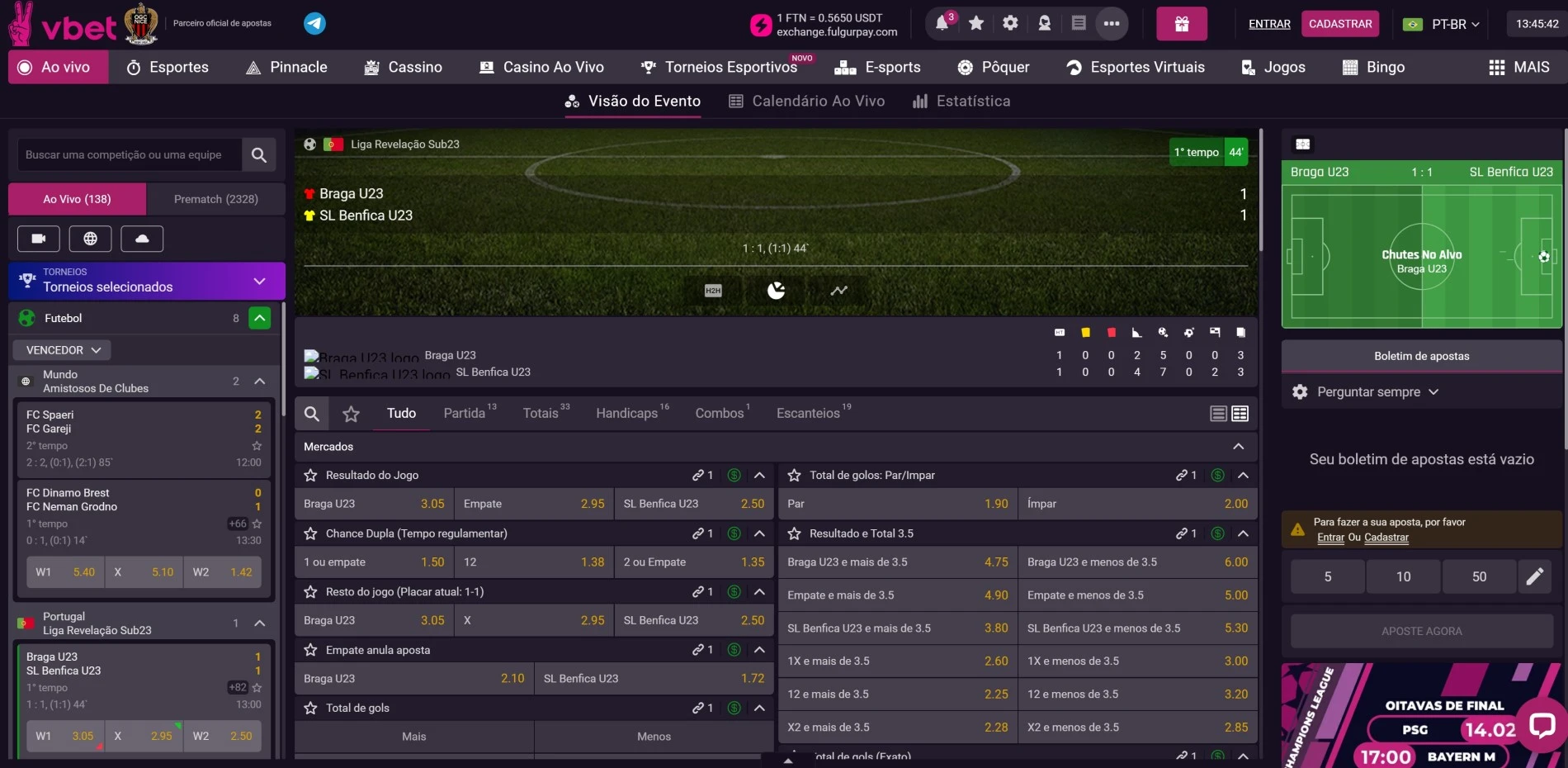 Vbet Apostas ao Vivo