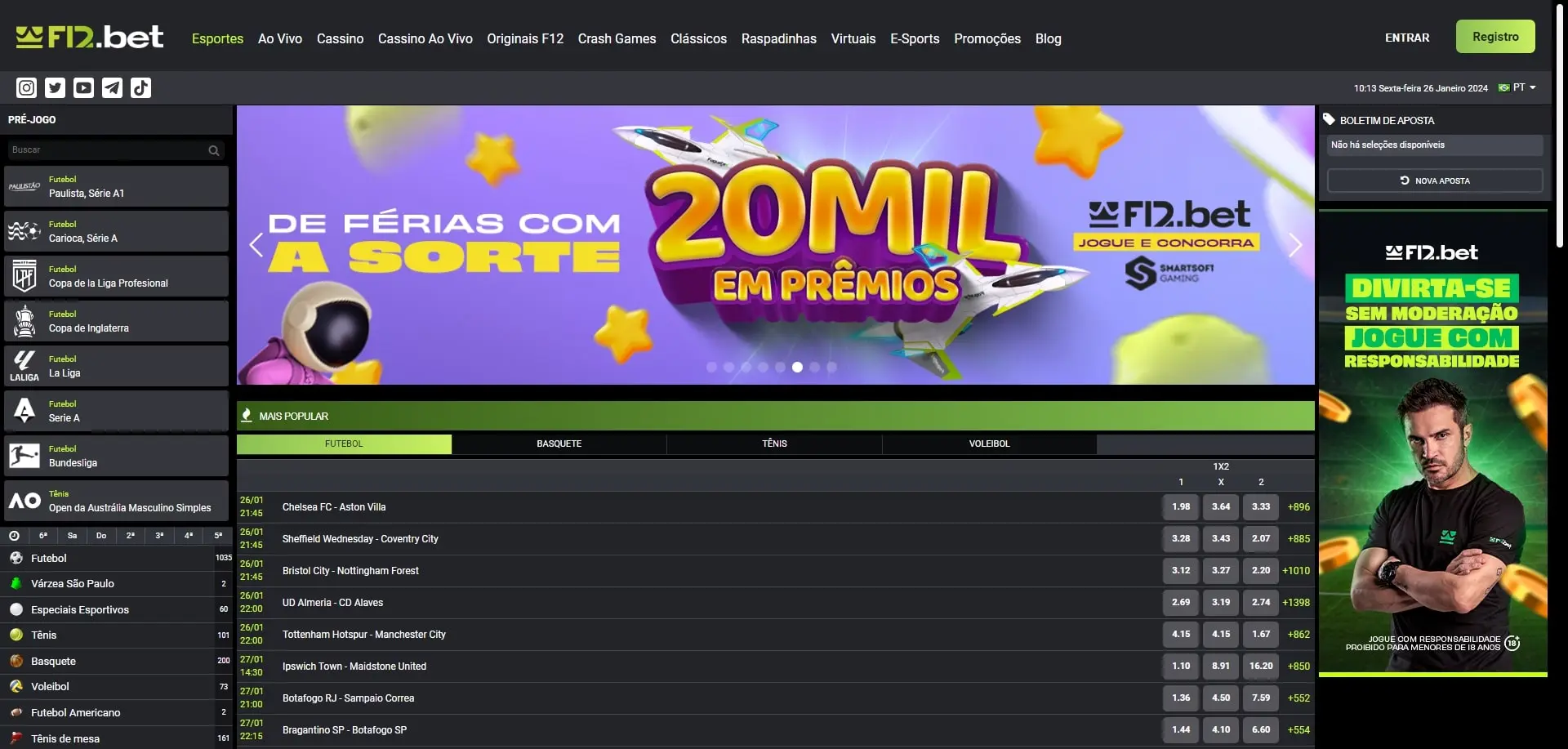 Site da F12Bet