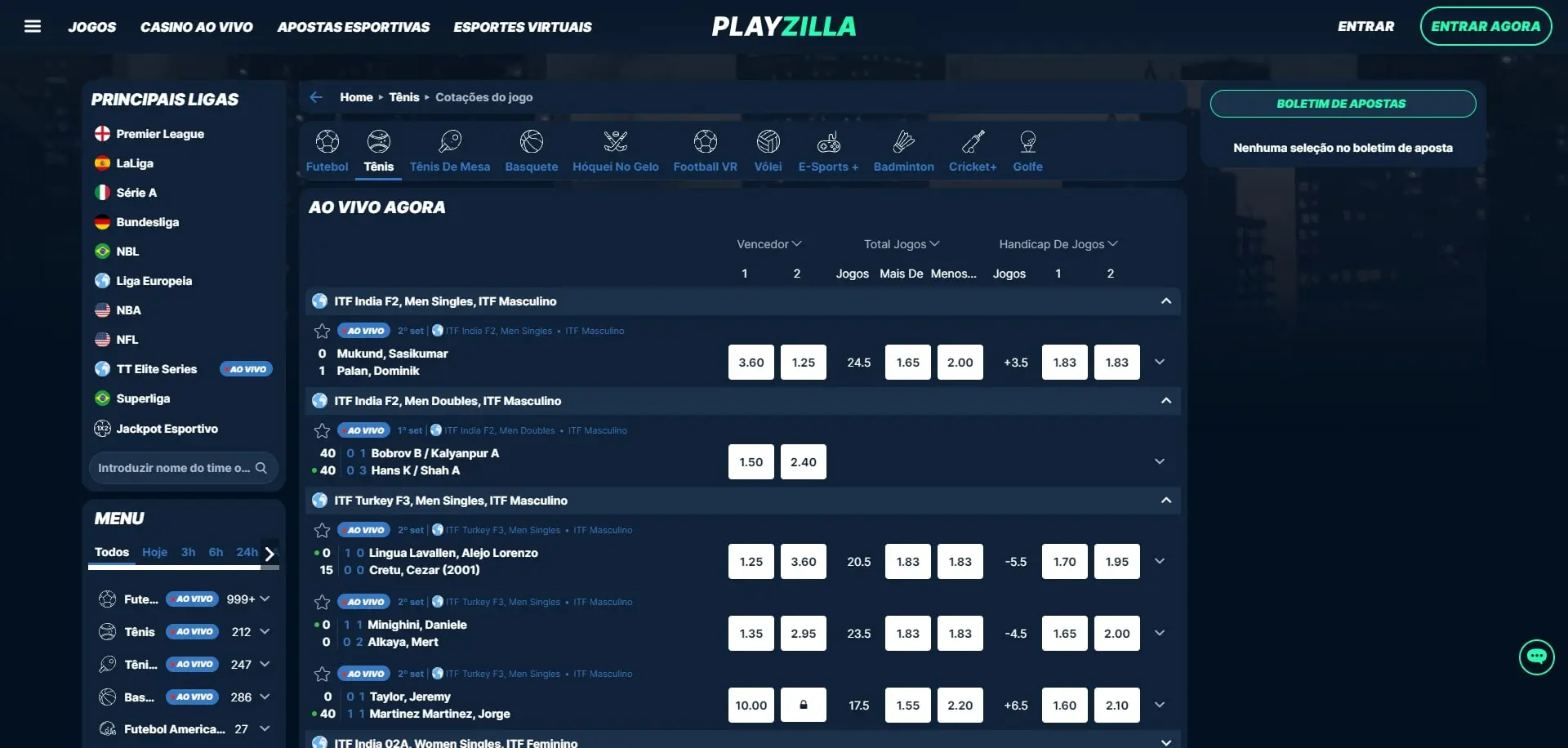 Apostas ao Vivo Playzilla