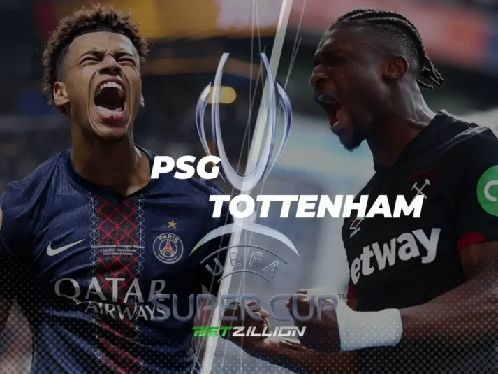 Previsões e probabilidades de apostas PSG Vs. Tottenham (Supercopa da UEFA 2025)